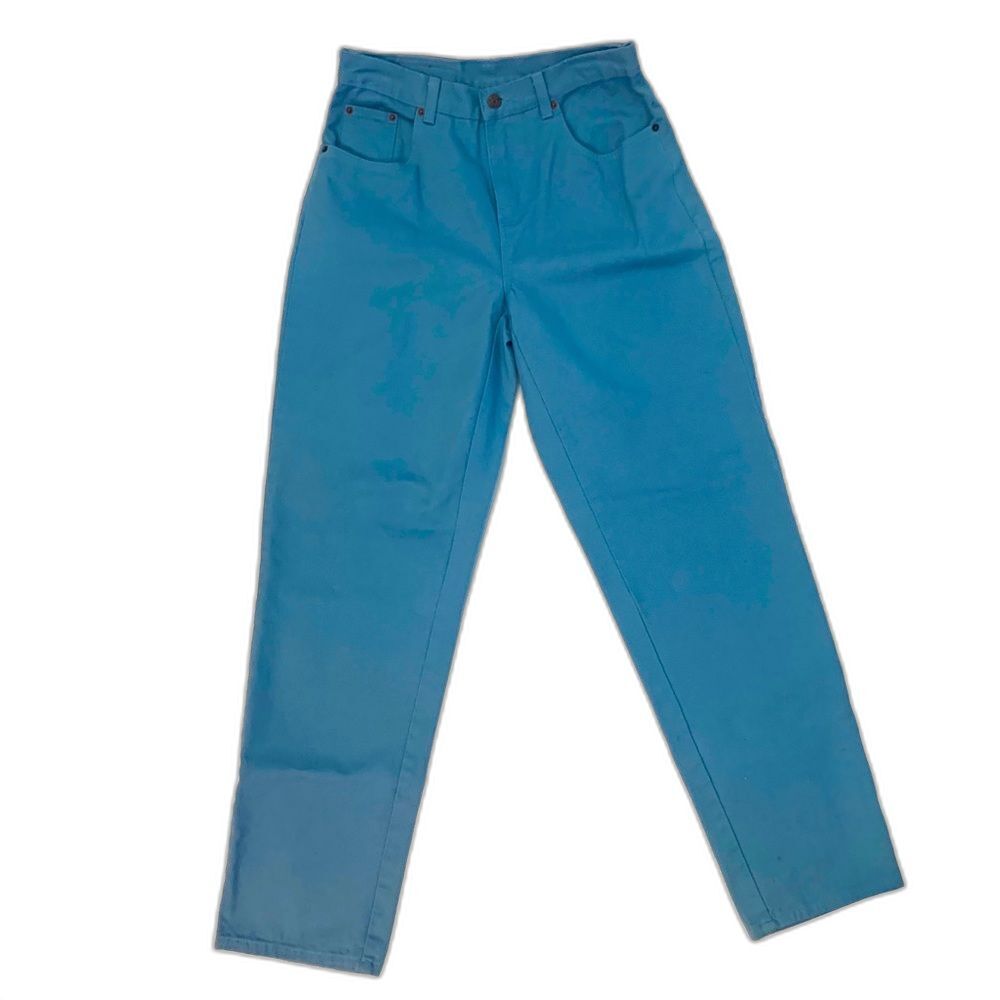 Bill Blass Blue Mom Jeans Size 6 Tapered Leg High Rise NWT Retro Denim - Picture 2 of 6